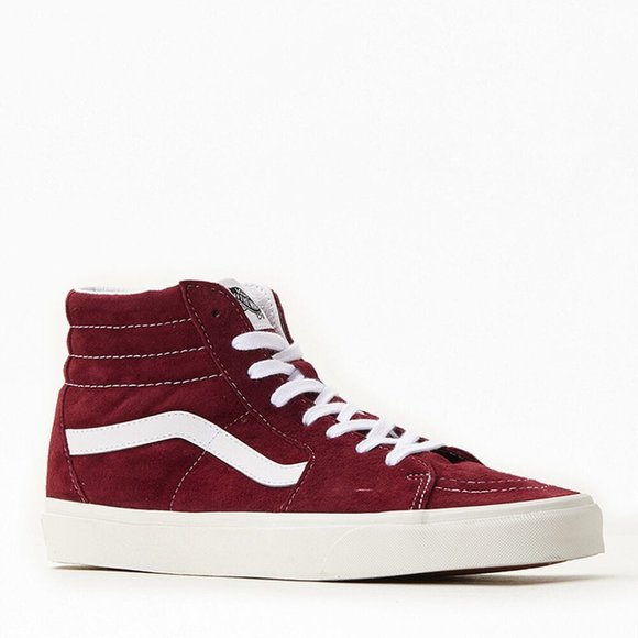 NIB Vans SK8 Hi Pig Suede Pomegranate/Snow White US Mens 11 - Picture 11 of 11